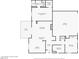 Floor plan showing a two-bedroom home with a patio and garage at 4 Via Centrale # 1, Henderson, NV 89011