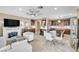 Modern kitchen with dark wood cabinets and island at 4 Via Centrale # 1, Henderson, NV 89011