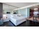 Modern bedroom with a comfortable bed and sleek furnishings at 4381 W Flamingo Rd # 1904, Las Vegas, NV 89103