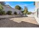 Landscaped backyard with gravel and a patio area at 4439 Yellow Harbor St, Las Vegas, NV 89129