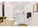 Modern bathroom with large walk-in shower and updated vanity at 531 Thistleberry Ave, Henderson, NV 89044