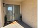 Inviting entryway with double doors and decorative glass at 5640 Judith Resnik Ct, Las Vegas, NV 89103