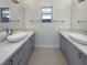 Modern bathroom with double vanity and oval sinks at 5932 Quintillion Ave, Las Vegas, NV 89122