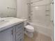 Bathroom with shower, toilet and modern vanity at 5932 Quintillion Ave, Las Vegas, NV 89122