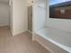 Clean bathroom with shower and bathtub at 5932 Quintillion Ave, Las Vegas, NV 89122