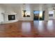 Spacious living room with hardwood floors and fireplace at 5932 Quintillion Ave, Las Vegas, NV 89122