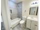 Updated bathroom with new bathtub and vanity at 6124 Jones Cir, Las Vegas, NV 89107