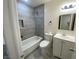 Updated bathroom with new bathtub and vanity at 6124 Jones Cir, Las Vegas, NV 89107