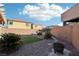 Landscaped backyard with fire pit and artificial turf at 772 Crimson Peak Pl, Henderson, NV 89011