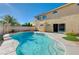 Inviting kidney shaped pool in backyard at 7978 Coronado Coast St, Las Vegas, NV 89139