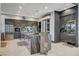 Modern kitchen with large island and ample cabinet storage at 8104 Via Del Cerro Ct, Las Vegas, NV 89117