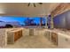 Luxury outdoor kitchen with stainless steel appliances at 8104 Via Del Cerro Ct, Las Vegas, NV 89117