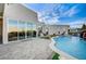 Luxury pool and patio with waterfall feature at 8104 Via Del Cerro Ct, Las Vegas, NV 89117