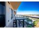 Private balcony with table and chairs, offering city views at 8255 Las Vegas Blvd # 619, Las Vegas, NV 89123