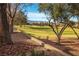 Scenic view of a lush green golf course with mature trees at 9016 Sundial Dr, Las Vegas, NV 89134