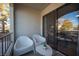 Private patio with comfortable seating at 950 Seven Hills Dr # 2017, Henderson, NV 89052