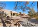 Landscaped backyard with gravel and desert plants at 9921 Heyfield Dr, Las Vegas, NV 89134