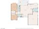 Floor plan showing 2 bedrooms, 2 baths, and a 2 car garage at 9921 Heyfield Dr, Las Vegas, NV 89134