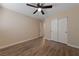Bright bedroom with ceiling fan and spacious closet at 10229 Angels Loft St, Las Vegas, NV 89131