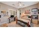 Bright bedroom with a double bed and a workspace setup at 251 Castellari Dr, Las Vegas, NV 89138