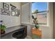 Home office with built-in desk and window seat at 251 Castellari Dr, Las Vegas, NV 89138
