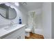 Updated bathroom with a shower/tub combo at 3024 Saint George St # H, North Las Vegas, NV 89030