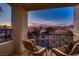 Peaceful balcony offering stunning sunset views and mountain backdrop at 3042 Hammerwood Dr, Las Vegas, NV 89135