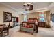 Spacious main bedroom with king-size bed and decorative accents at 3042 Hammerwood Dr, Las Vegas, NV 89135