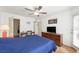 Bright bedroom with a double bed and access to a closet and bathroom at 5259 Caspian Springs Dr # 204, Las Vegas, NV 89120