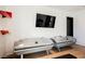 Home gym with two large tanning beds at 7815 W La Madre Way, Las Vegas, NV 89149