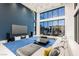Luxury living room showcasing a stunning view, plush seating, and high ceilings at 7815 W La Madre Way, Las Vegas, NV 89149