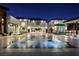 Resort-style pool with water features and modern lighting at 7815 W La Madre Way, Las Vegas, NV 89149