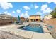 Beautiful pool and patio in the backyard at 165 Arrow Point Ln, Henderson, NV 89011