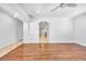 Hardwood floor living room with view into kitchen and hallway at 2000 Goldhill Ave, Las Vegas, NV 89106