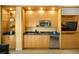 Modern kitchenette featuring stainless steel appliances at 2000 N Fashion Show Dr # 3808, Las Vegas, NV 89109