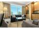 Elegant living room with city views and comfortable seating at 2000 N Fashion Show Dr # 3808, Las Vegas, NV 89109