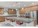 Modern kitchen with large island and stainless steel appliances at 201 White Mule Ave, Las Vegas, NV 89148