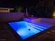 Night view of a beautiful pool and spa area at 201 White Mule Ave, Las Vegas, NV 89148