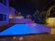 Night view of a beautiful pool and spa area at 201 White Mule Ave, Las Vegas, NV 89148