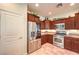 Modern kitchen with stainless steel appliances and granite countertops at 2408 Sky Watcher St, Henderson, NV 89044