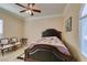 Cozy bedroom with a double bed and ceiling fan at 2429 Anderson Park Dr, Henderson, NV 89044