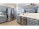 Kitchen boasts stainless steel appliances and ample storage at 2789 Trotwood Ln, Las Vegas, NV 89108