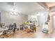 Modern kitchen with white cabinets and a large island at 309 Wisteria Ave, Las Vegas, NV 89107