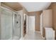 Clean bathroom with a walk-in shower and modern fixtures at 3733 Via Di Girolamo Ave, Henderson, NV 89052