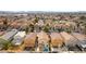 Aerial view of house and neighborhood, showcasing the community and pool at 4150 Pohickery Ct, Las Vegas, NV 89115