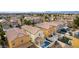 Aerial view of house with pool and backyard at 4150 Pohickery Ct, Las Vegas, NV 89115