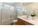 Clean bathroom with tub, shower, and vanity at 4150 Pohickery Ct, Las Vegas, NV 89115