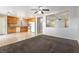 Kitchen with wooden cabinets and tile floors at 4150 Pohickery Ct, Las Vegas, NV 89115