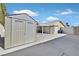 Spacious backyard with a shed, providing ample storage and privacy at 4318 Cobblehill Way, North Las Vegas, NV 89032