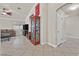 Living room with entryway and display cabinet at 4318 Cobblehill Way, North Las Vegas, NV 89032